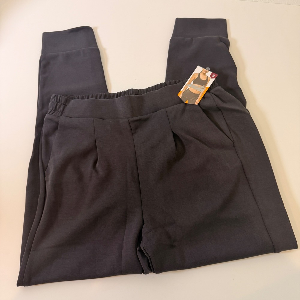 Avia Women Scuba Pleat Jogger Sandwashed Black Recycled Modal Pants